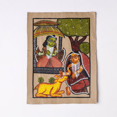  Handpainted Kalighat Painting by Laltu Chitrakar 