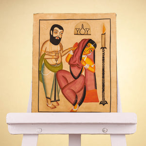  Traditional Kalighat Painting by Laltu Chitrakar Online in India at iTokri.com 
