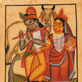  Traditional Kalighat Painting by Laltu Chitrakar Online in India at iTokri.com 