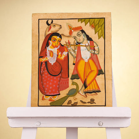  Traditional Kalighat Painting by Laltu Chitrakar Online in India at iTokri.com 