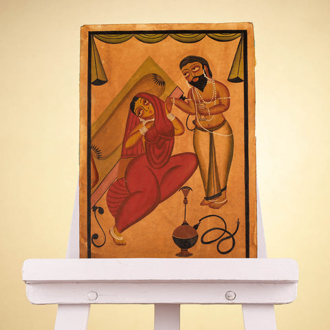  Traditional Kalighat Painting by Laltu Chitrakar Online in India at iTokri.com 