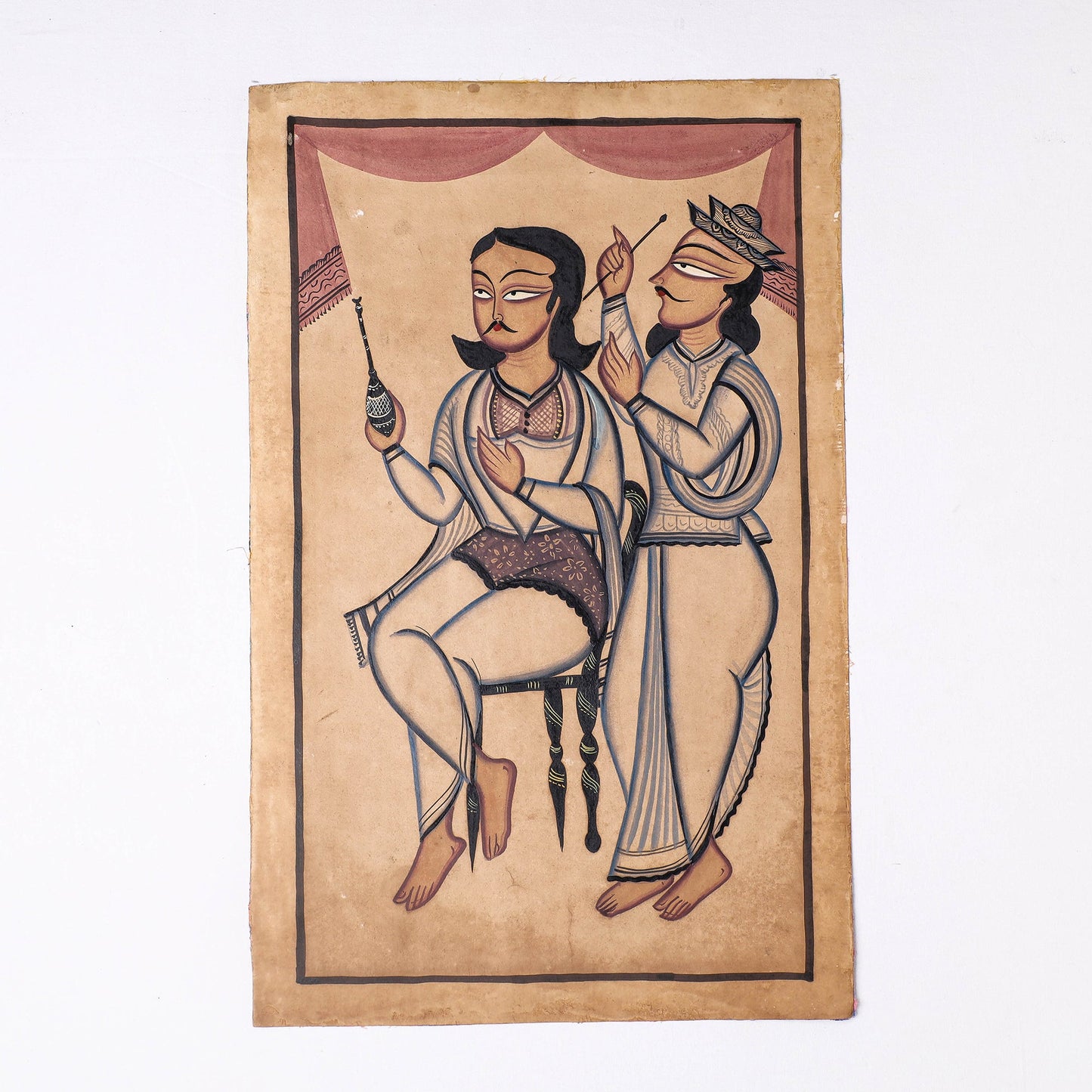  Handpainted Kalighat Painting by Laltu Chitrakar 