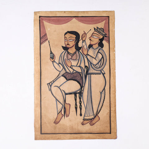  Handpainted Kalighat Painting by Laltu Chitrakar 