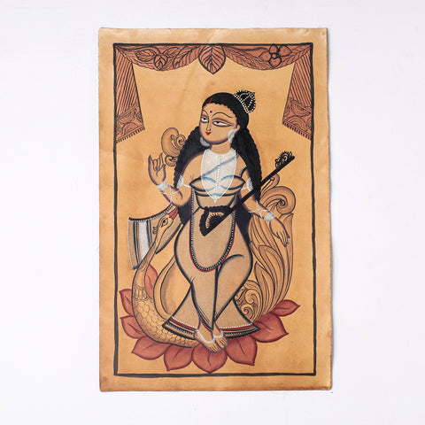  Handpainted Kalighat Painting by Laltu Chitrakar 