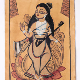  Handpainted Kalighat Painting by Laltu Chitrakar 