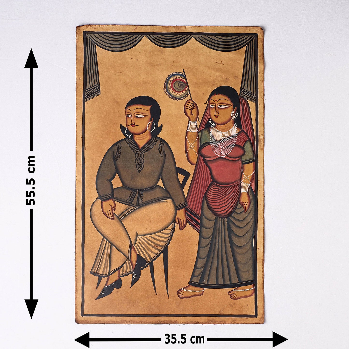  Handpainted Kalighat Painting by Laltu Chitrakar 