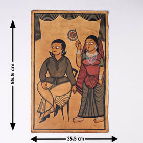  Handpainted Kalighat Painting by Laltu Chitrakar 