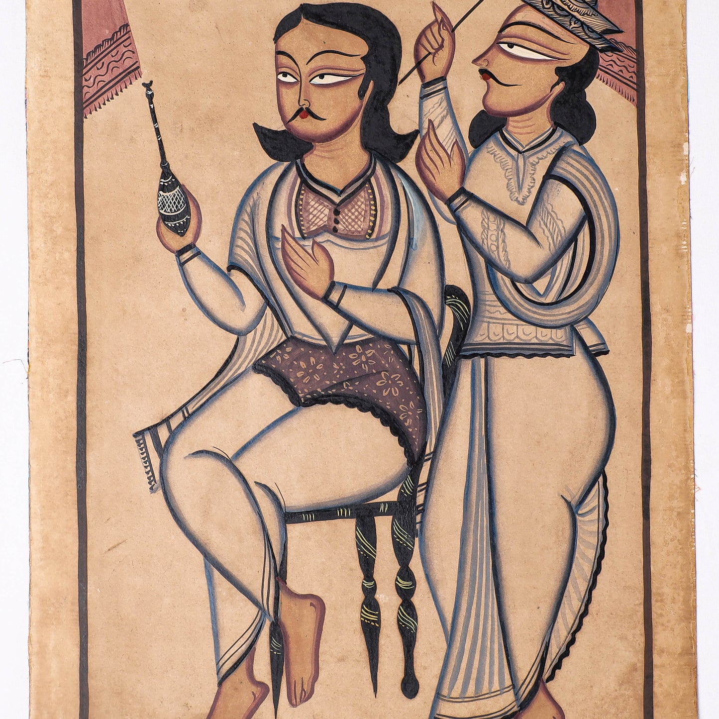  Handpainted Kalighat Painting by Laltu Chitrakar 