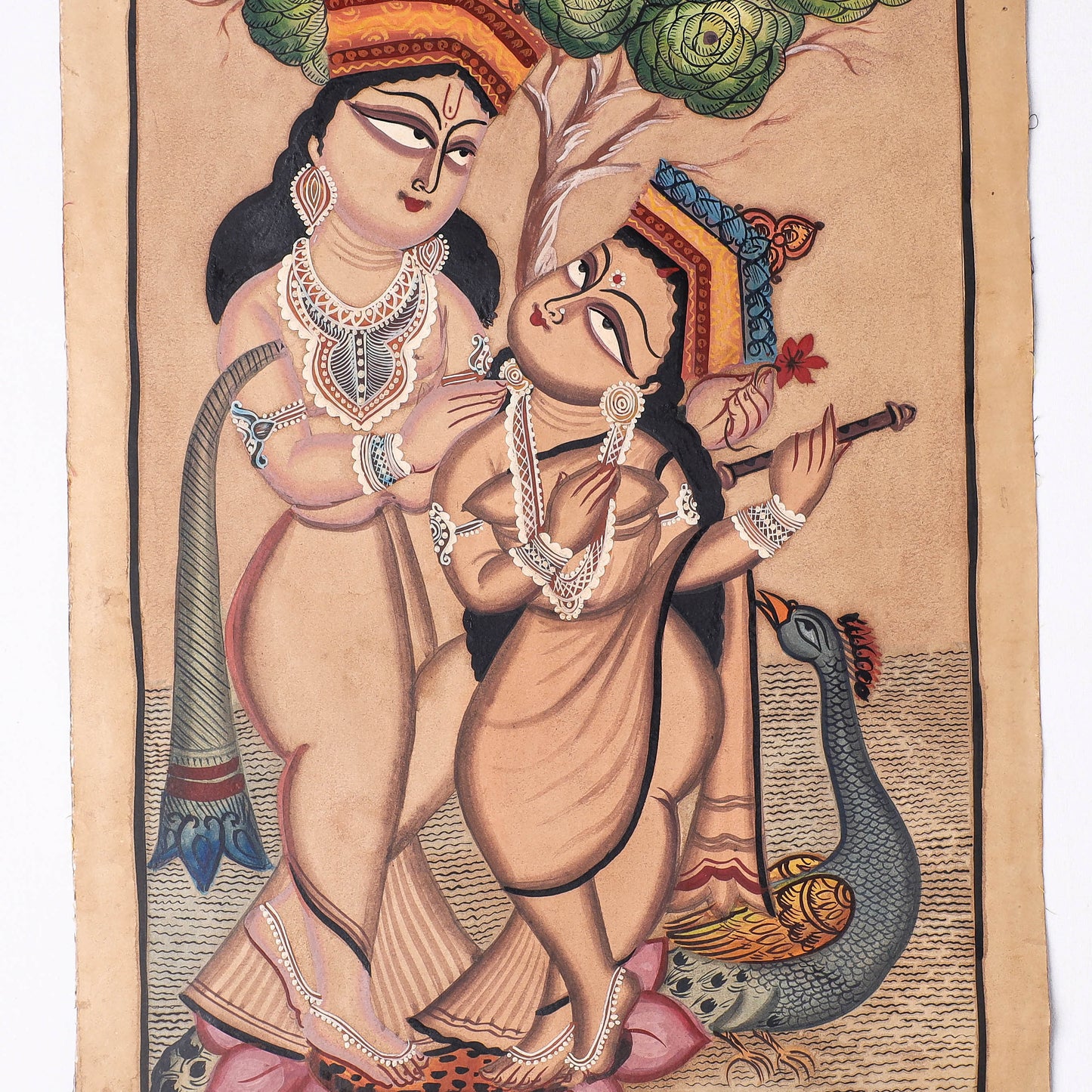  Handpainted Kalighat Painting by Laltu Chitrakar 