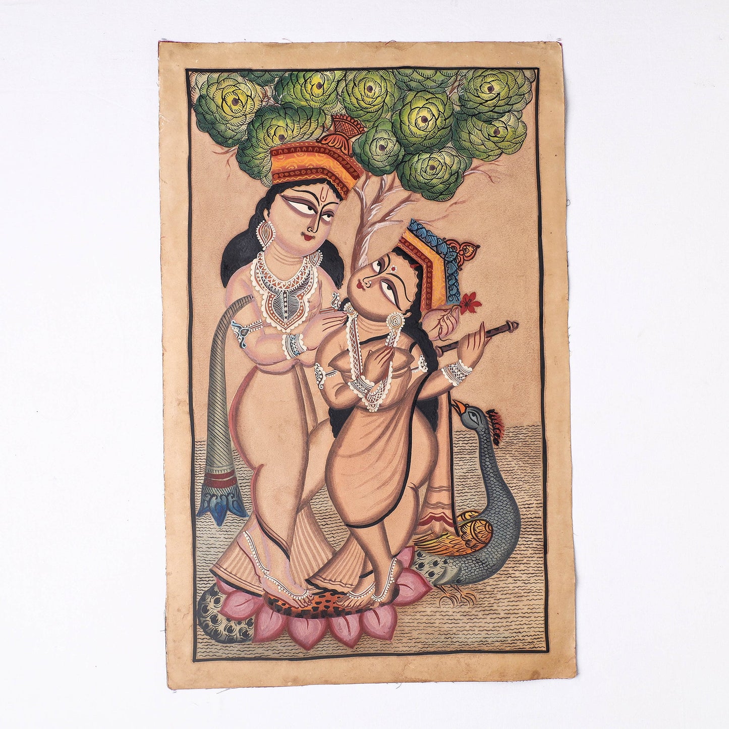  Handpainted Kalighat Painting by Laltu Chitrakar 