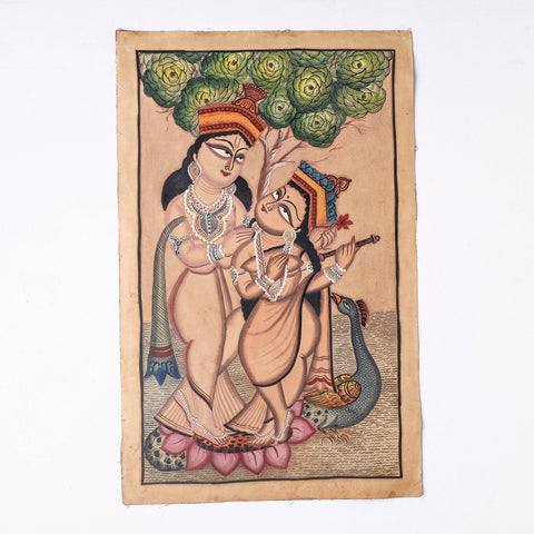  Handpainted Kalighat Painting by Laltu Chitrakar 