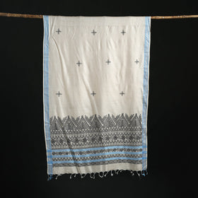 Handpainted madhubani handloom tussar cotton dupatta 17