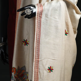 Handpainted madhubani handloom tussar cotton dupatta 19