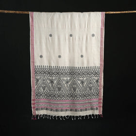 Handpainted madhubani handloom tussar cotton dupatta 23