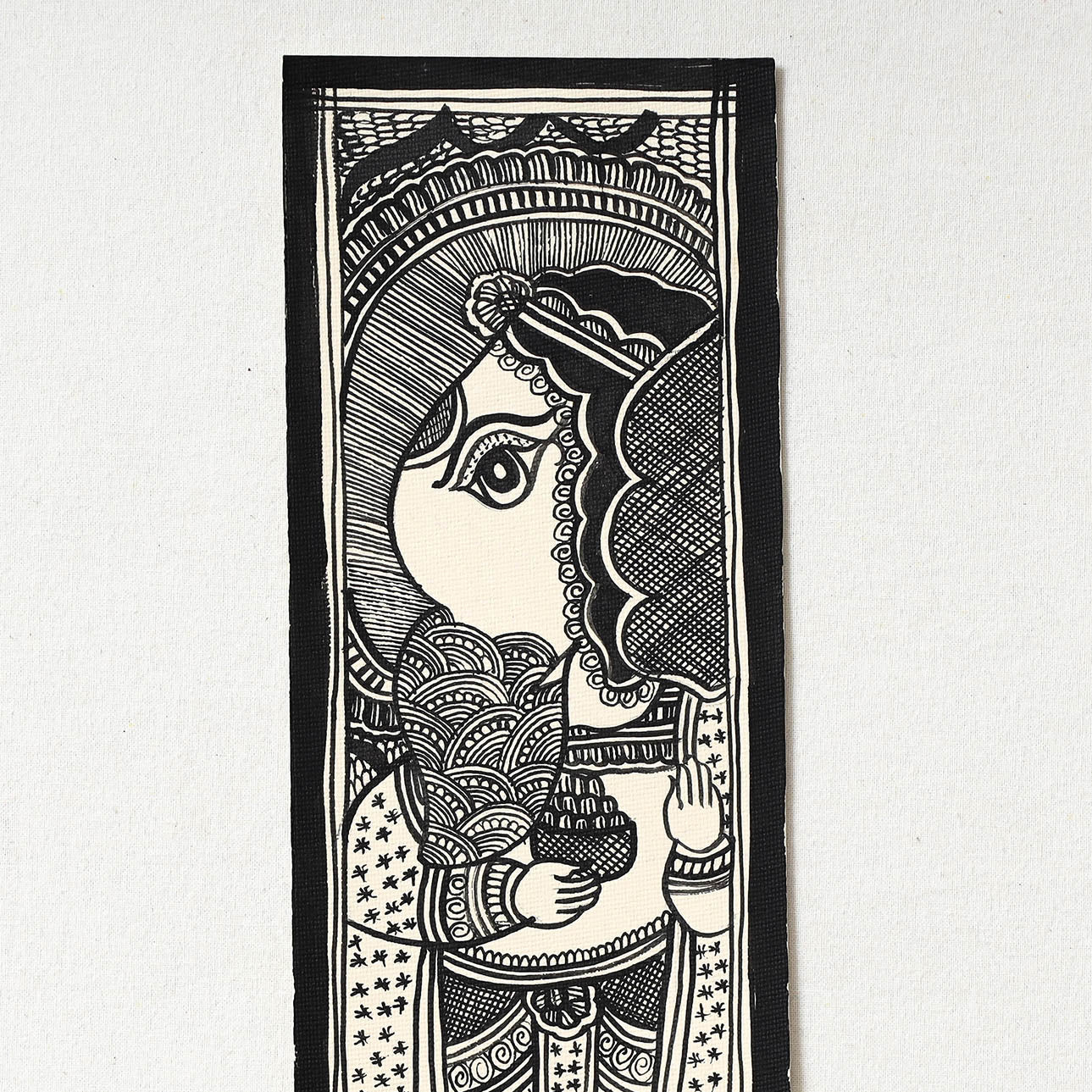 Handpainted Madhubani Painting by Hira Devi 