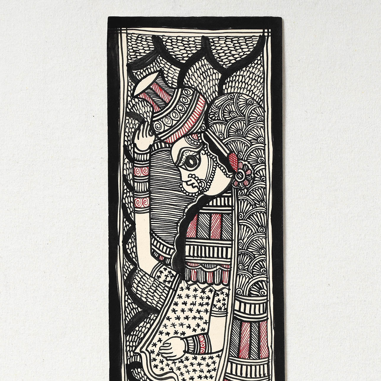 Handpainted Madhubani Painting by Hira Devi 