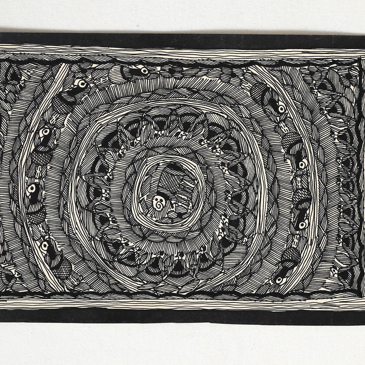 Handpainted Madhubani Painting by Hira Devi 