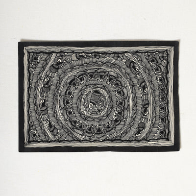 Handpainted Madhubani Painting by Hira Devi 