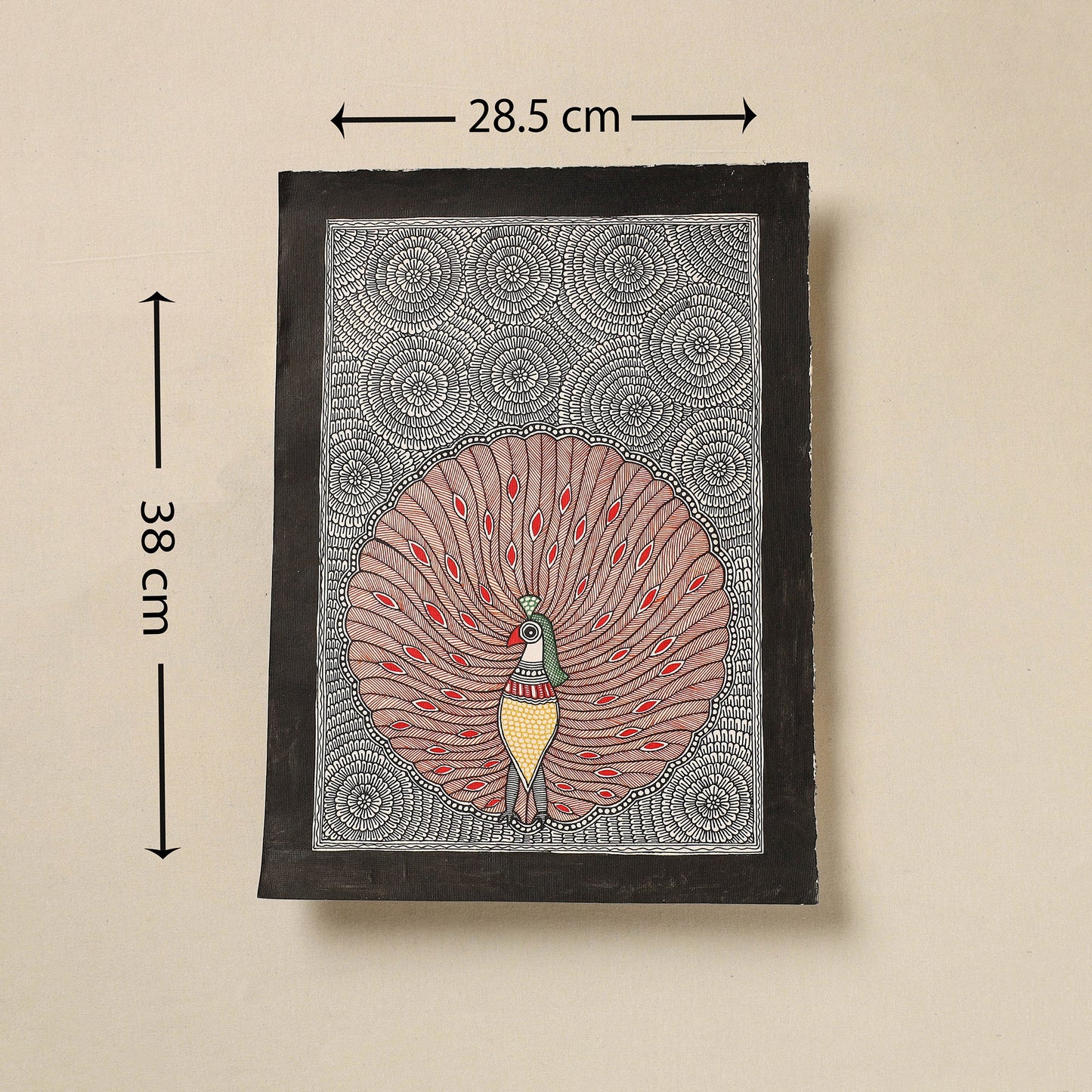 Handpainted Madhubani Painting by Hira Devi 