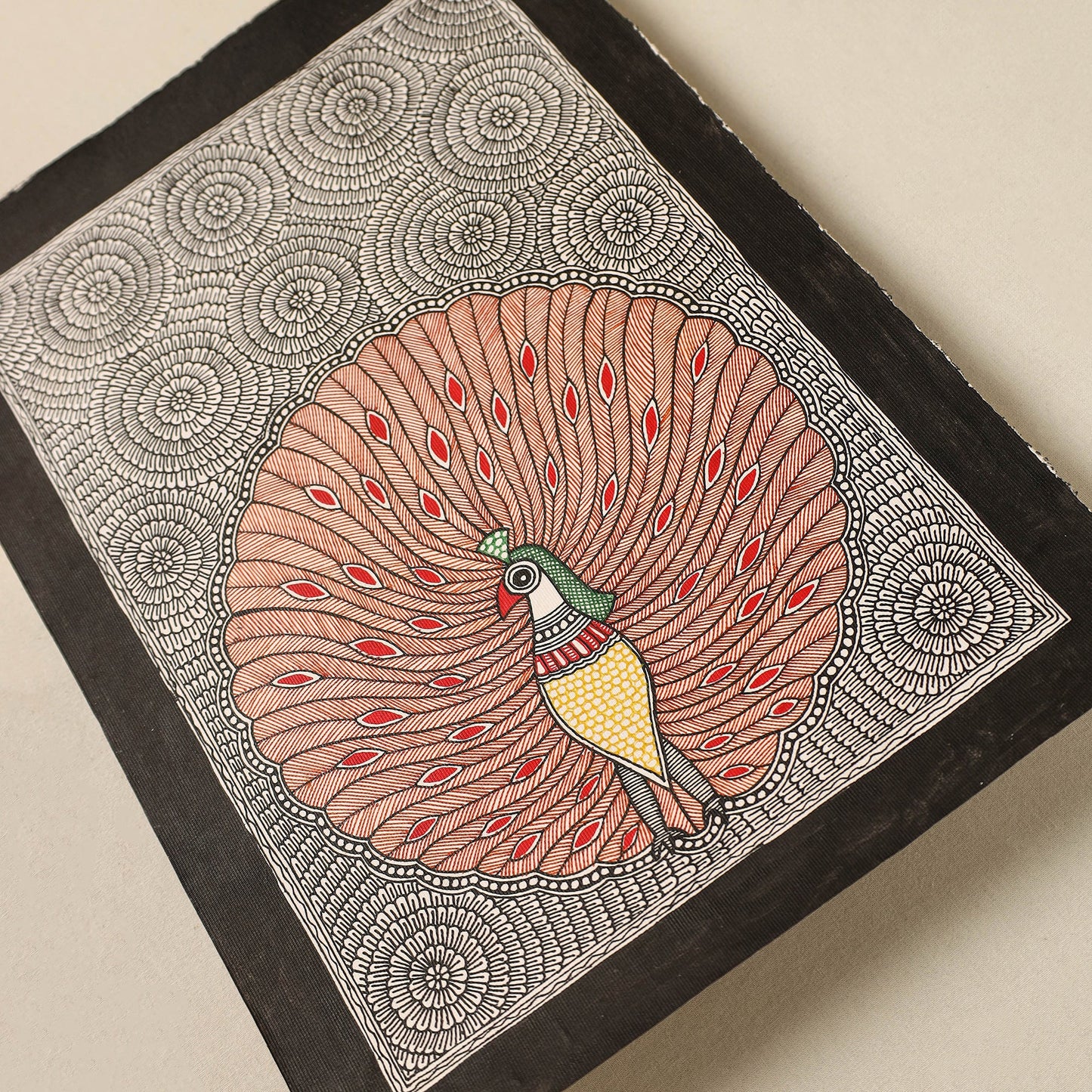 Handpainted Madhubani Painting by Hira Devi 