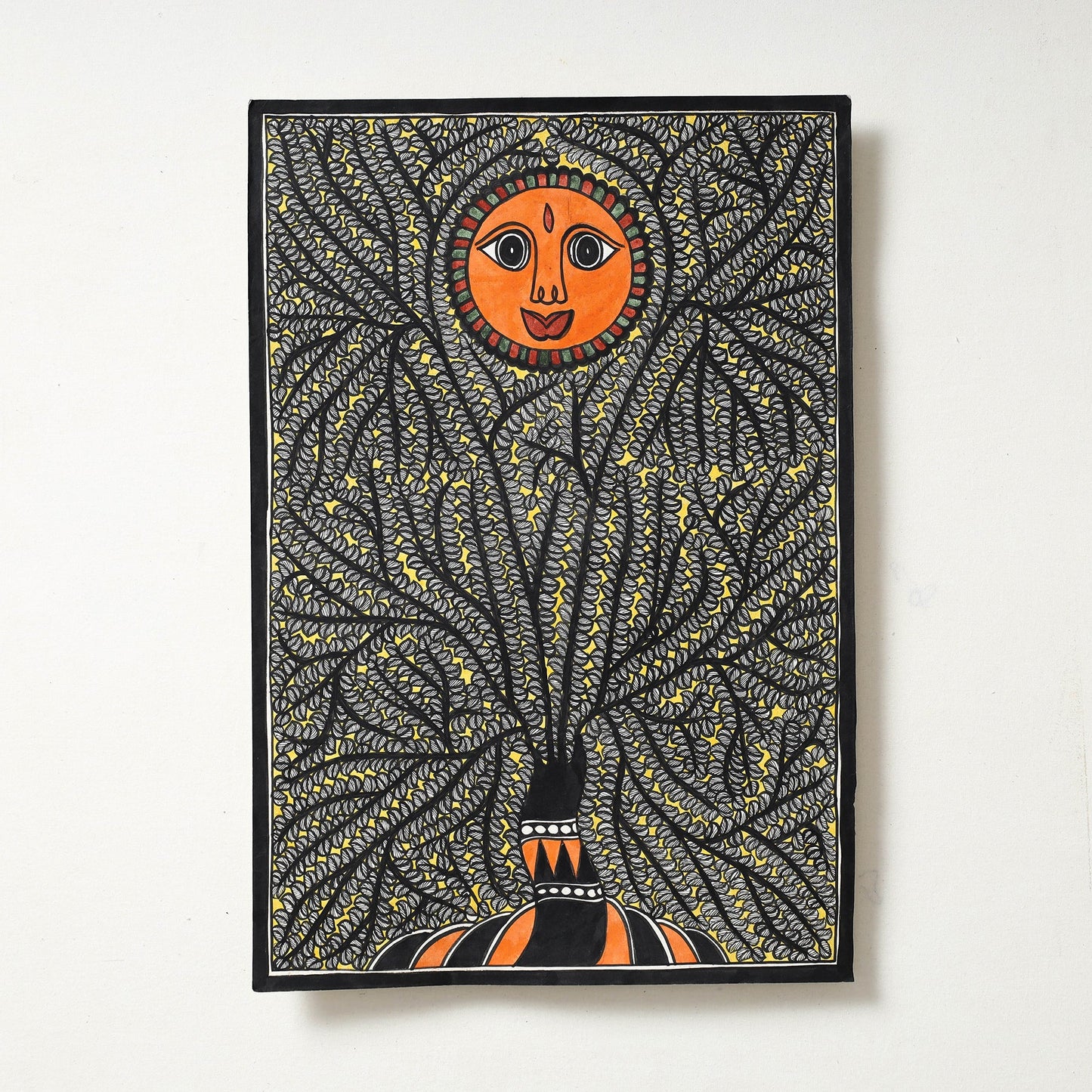 Handpainted Madhubani Painting by Hira Devi 