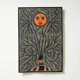 Handpainted Madhubani Painting by Hira Devi 