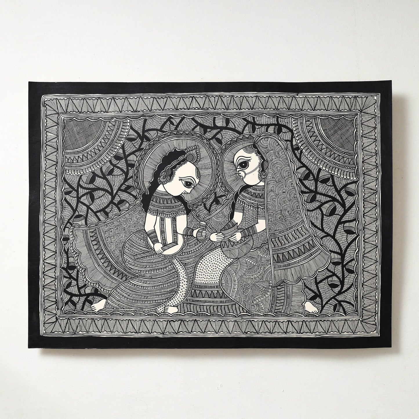  Handpainted Madhubani Painting by Hira Devi 