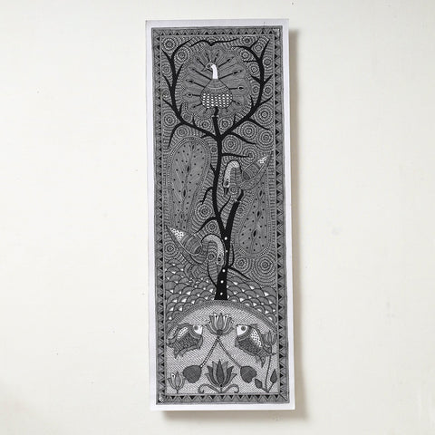 Handpainted Madhubani Painting by Hira Devi 