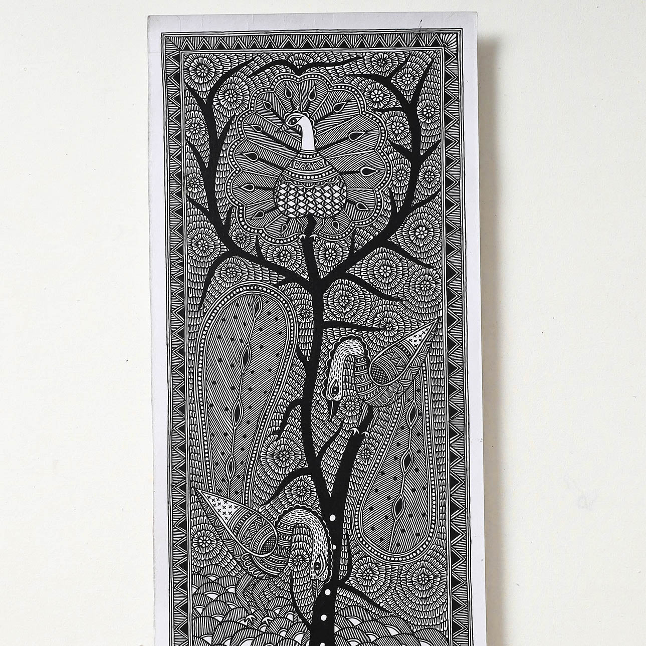 Handpainted Madhubani Painting by Hira Devi 