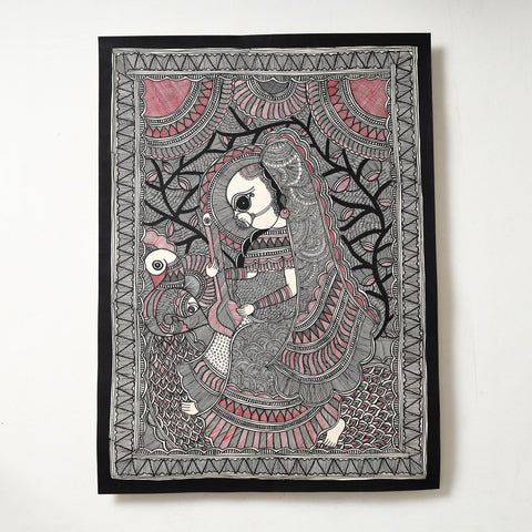  Handpainted Madhubani Painting by Hira Devi 