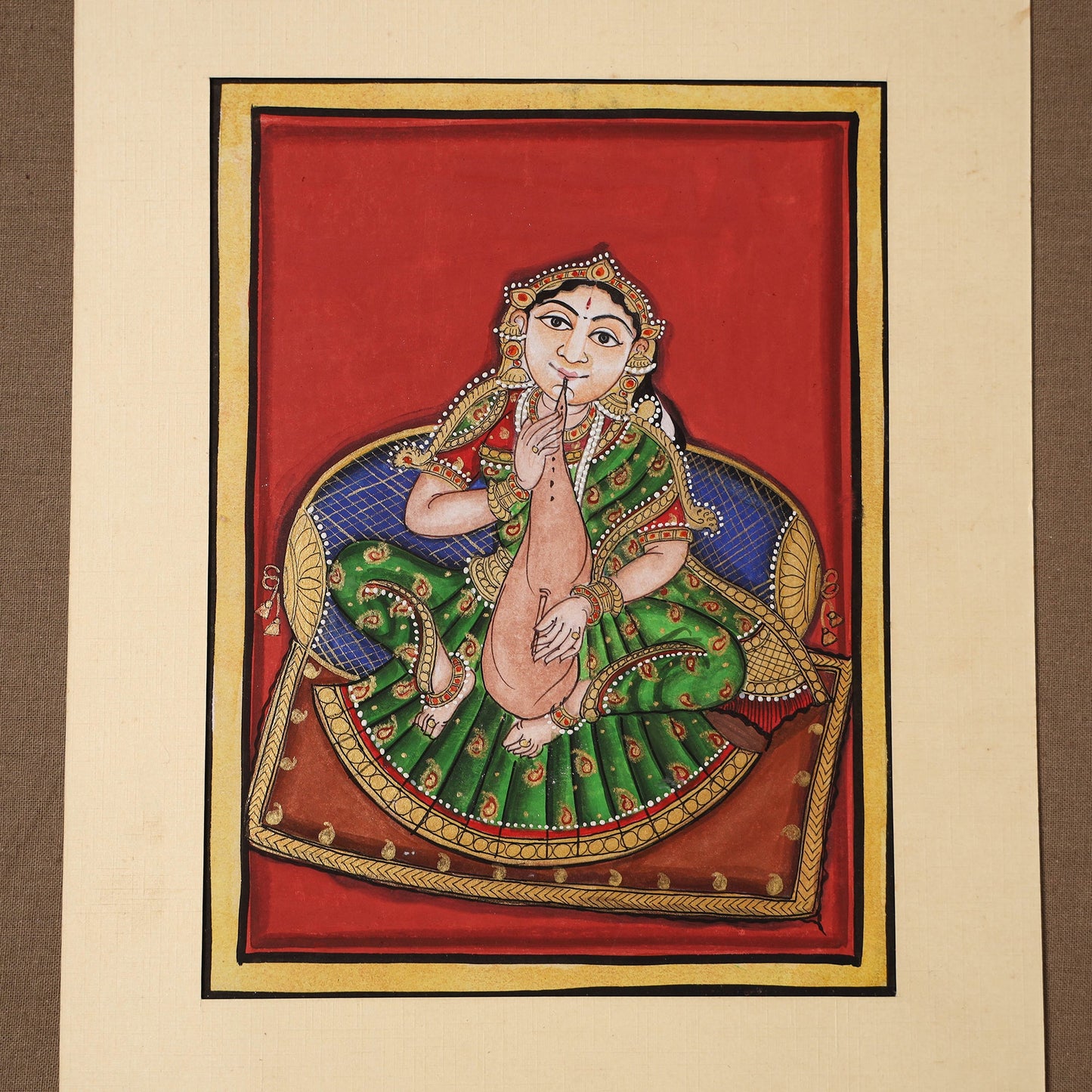 Handpainted mysore painting (8 x 6 in) 209 - handcrafted