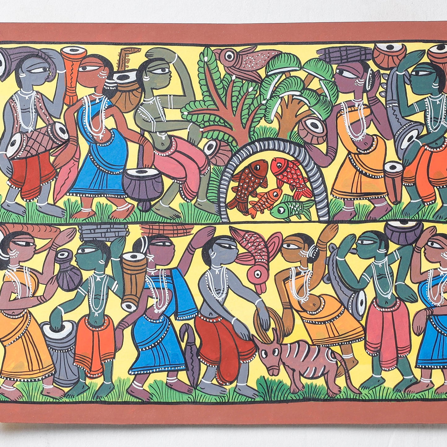  Handpainted Patua Painting by Laltu Chitrakar 