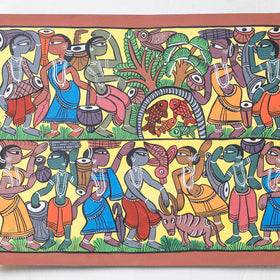  Handpainted Patua Painting by Laltu Chitrakar 