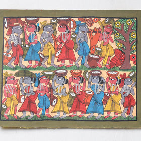  Handpainted Patua Painting by Laltu Chitrakar 