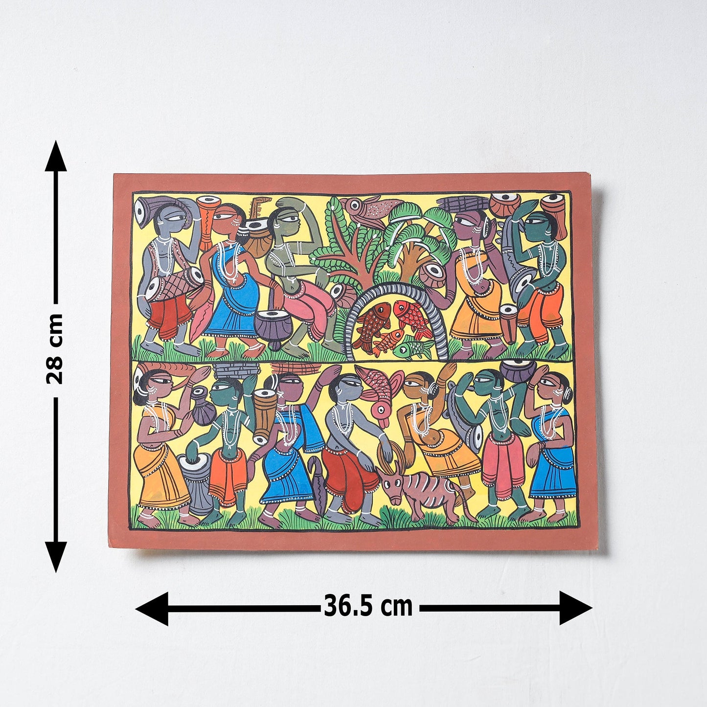  Handpainted Patua Painting by Laltu Chitrakar 