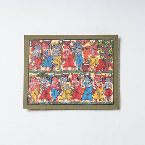  Handpainted Patua Painting by Laltu Chitrakar 