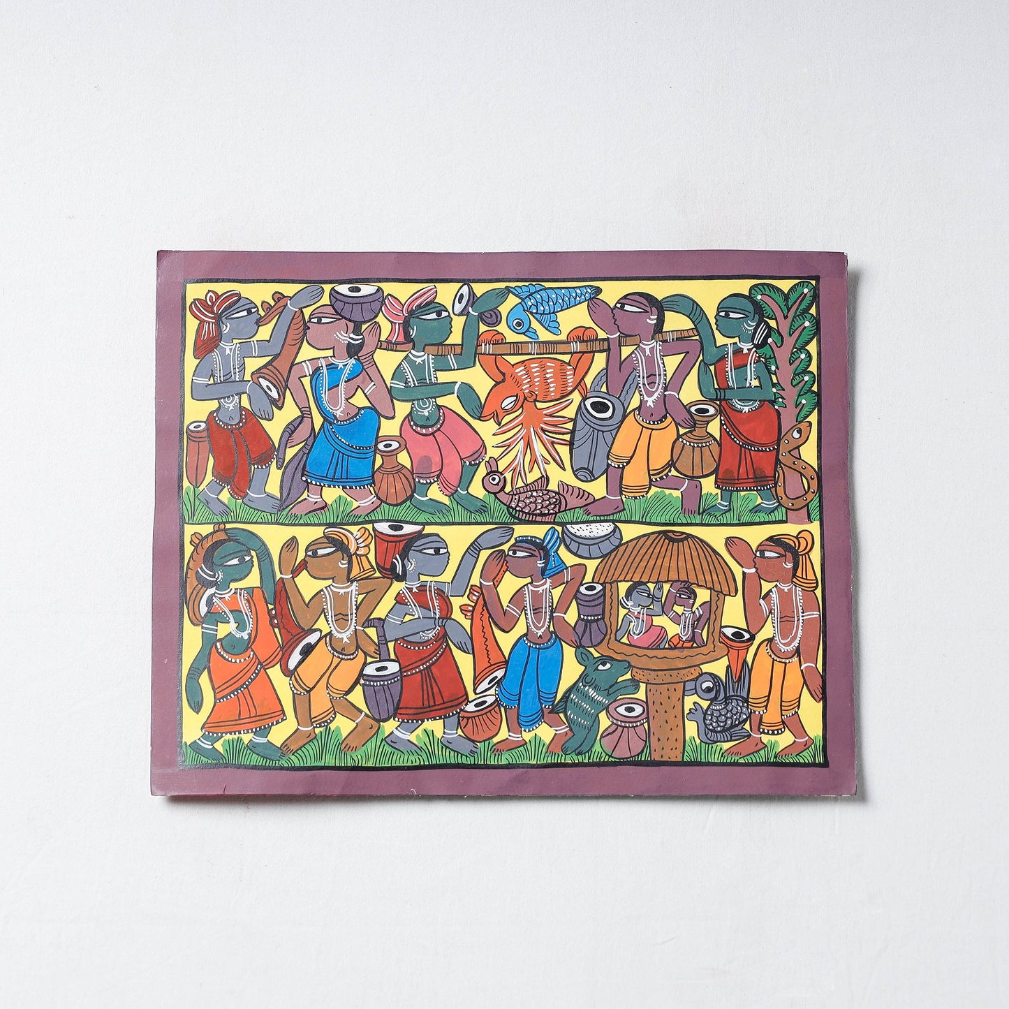  Handpainted Patua Painting by Laltu Chitrakar 