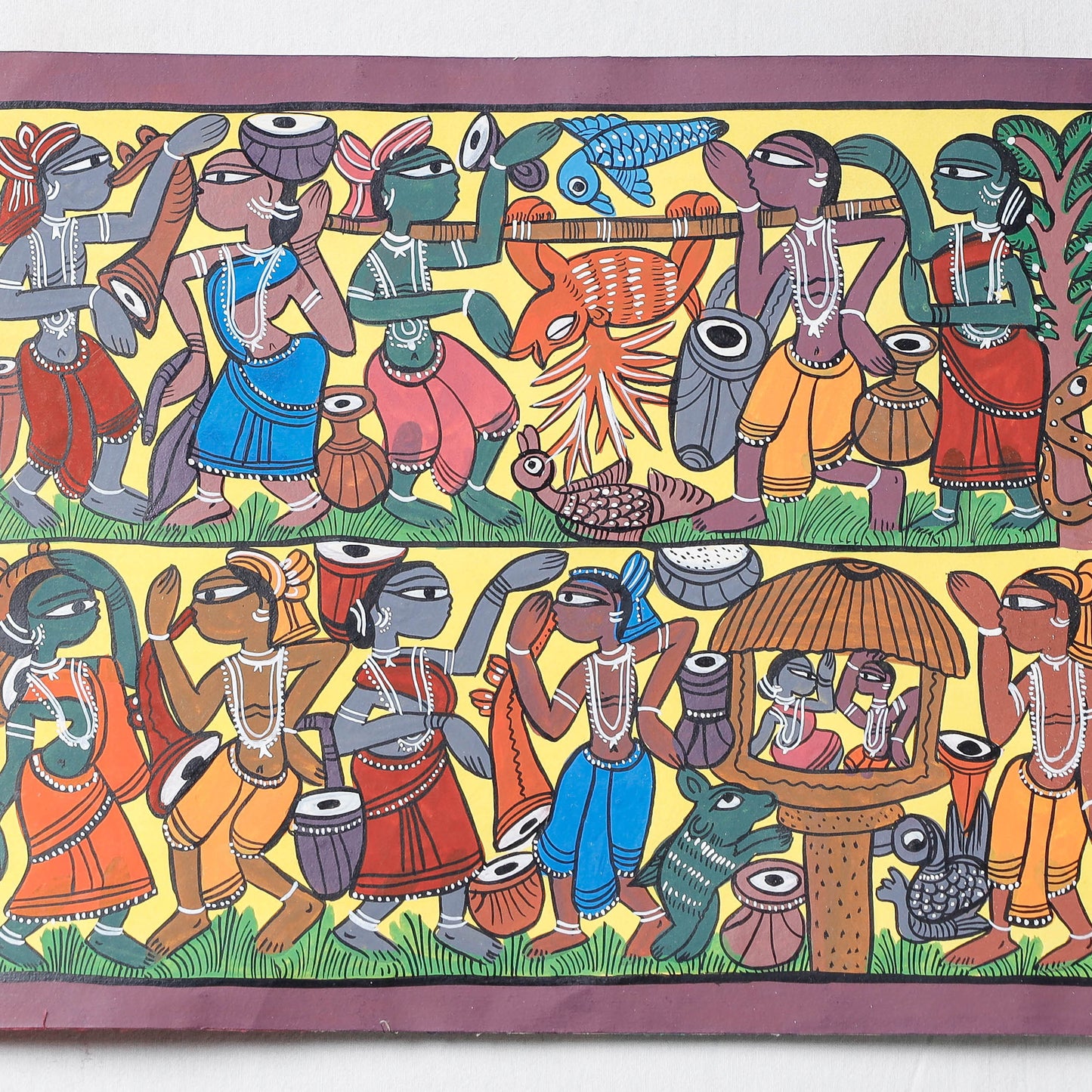  Handpainted Patua Painting by Laltu Chitrakar 