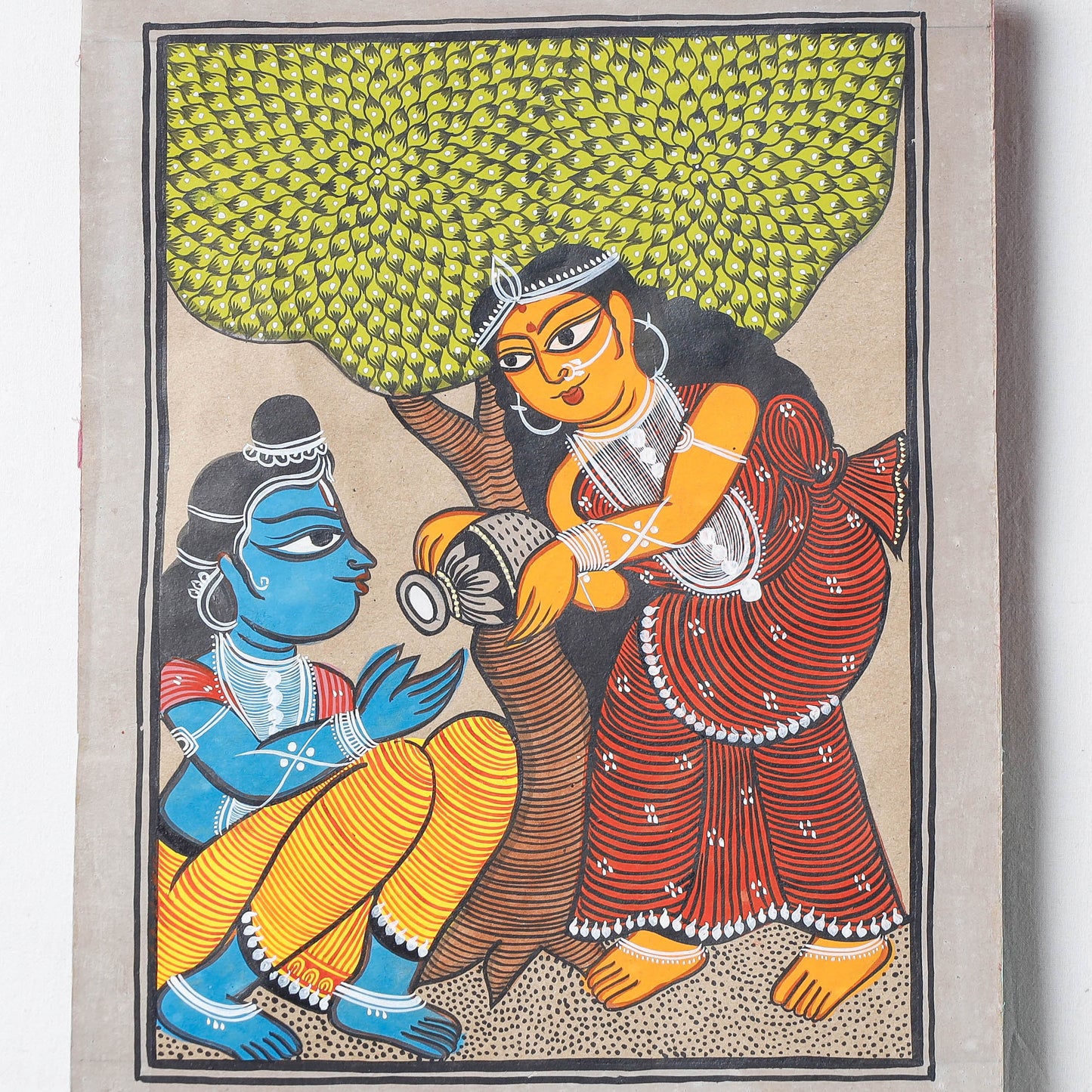  Handpainted Patua Painting by Laltu Chitrakar 