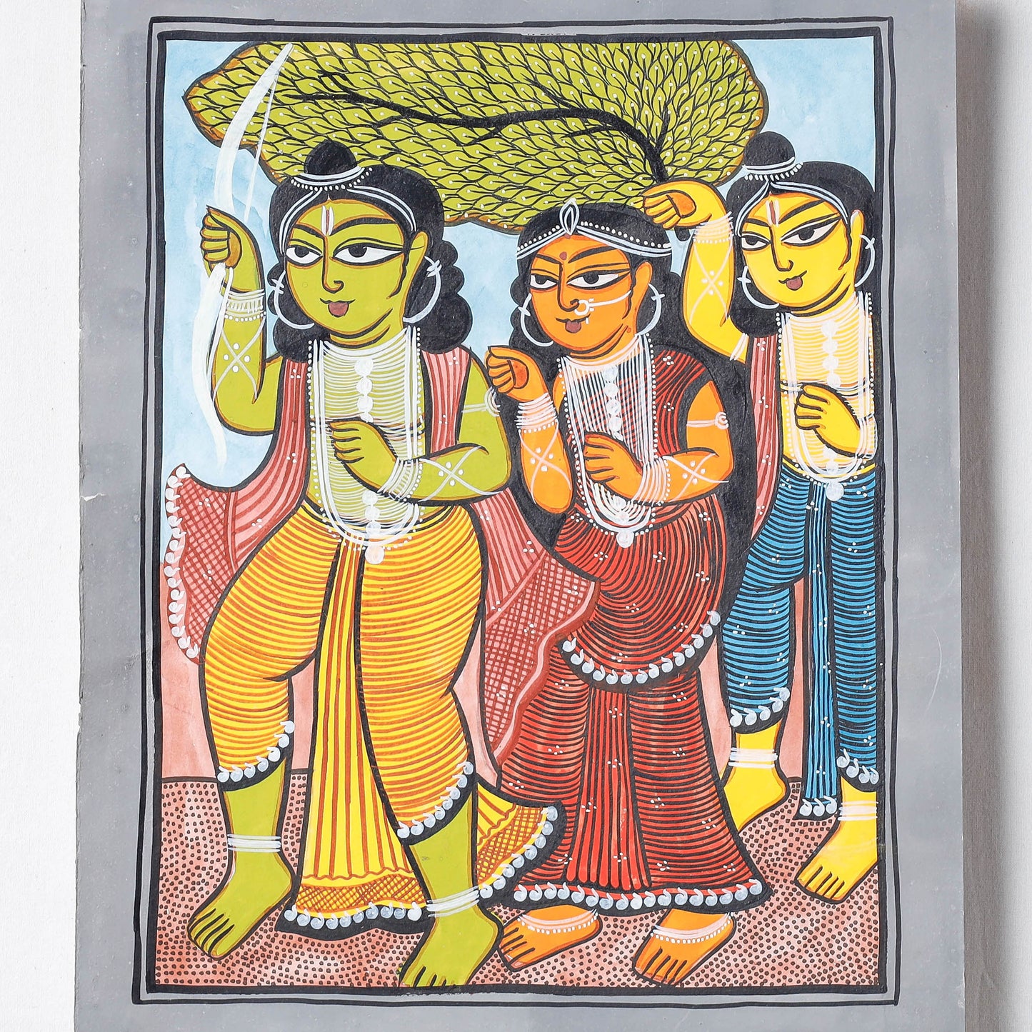  Handpainted Patua Painting by Laltu Chitrakar 