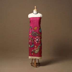 Handpainted srikalahasti bangalore silk pen kalamkari