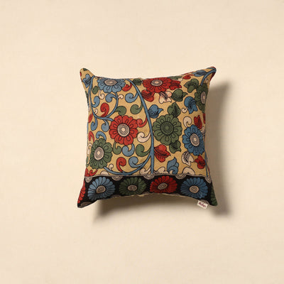 Handpainted srikalahasti pen kalamkari cushion cover 55