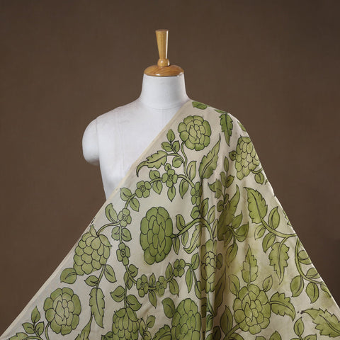 Handpainted srikalahasti silk cotton pen kalamkari fabric