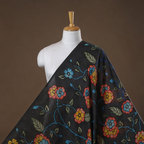 Handpainted srikalahasti silk cotton pen kalamkari fabric