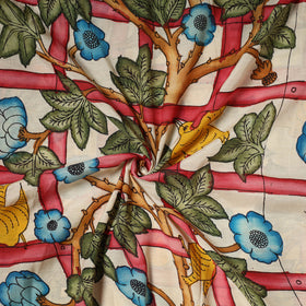 Handpainted srikalahasti silk cotton pen kalamkari fabric