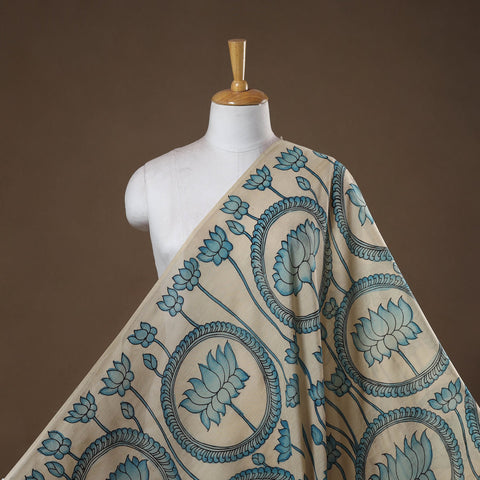 Handpainted srikalahasti silk cotton pen kalamkari fabric