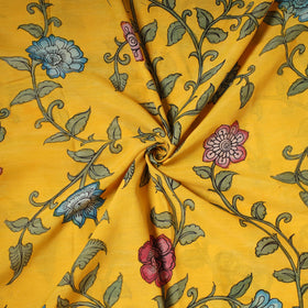 Handpainted srikalahasti silk cotton pen kalamkari fabric