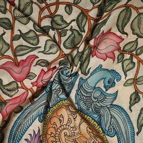 Handpainted srikalahasti silk cotton pen kalamkari fabric