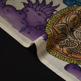 Handpainted srikalahasti silk cotton pen kalamkari fabric