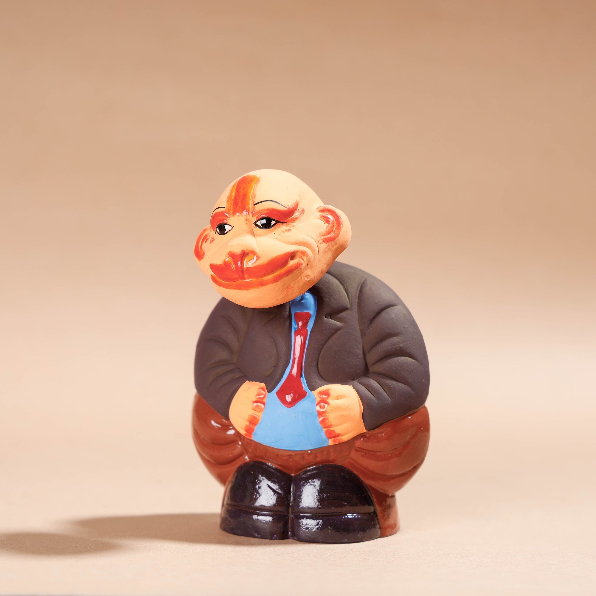  Handpainted Terracotta Bobble Head - Sardar Ji 